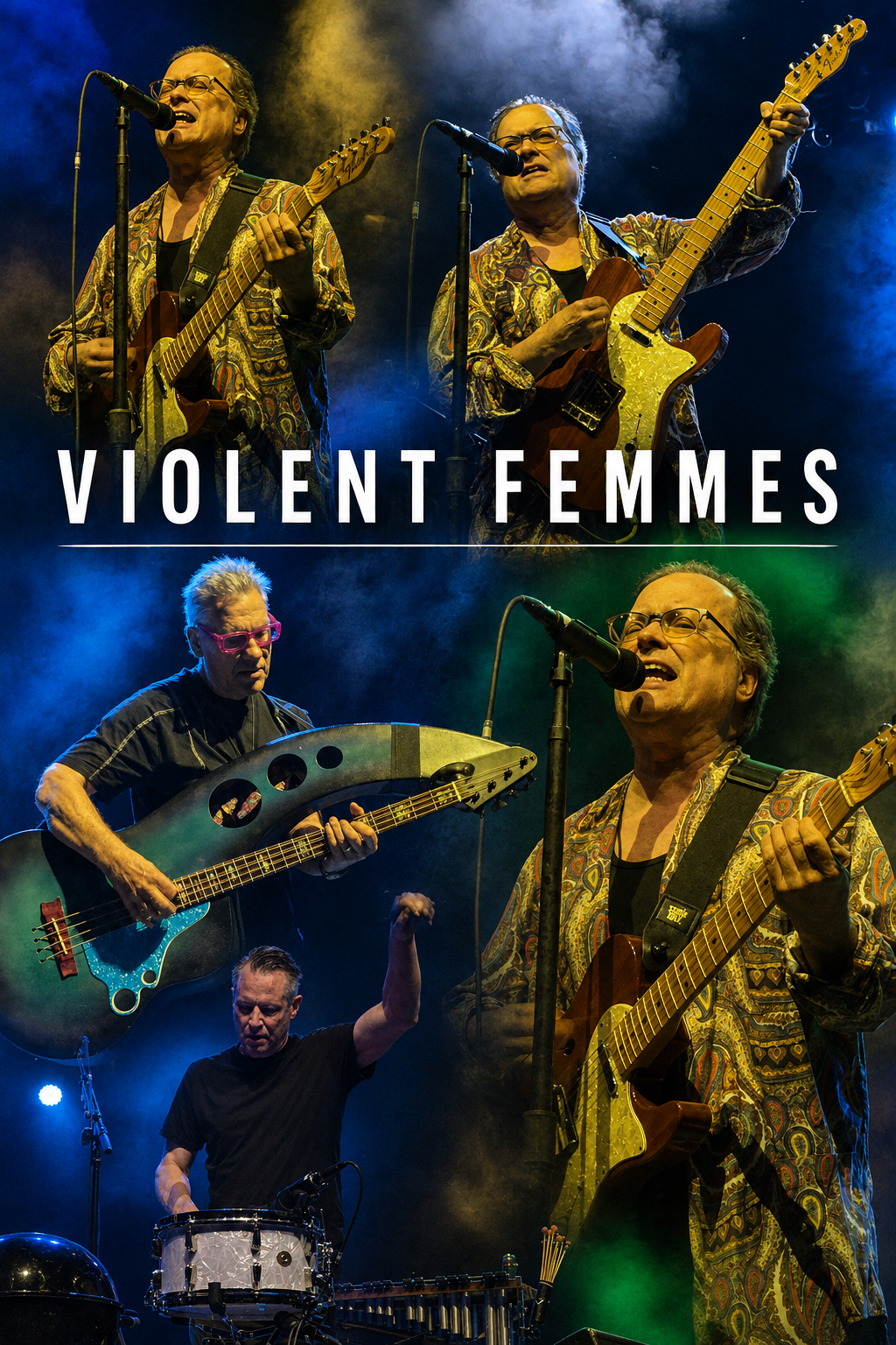 Violent Femmes Buffalo concert photo collage