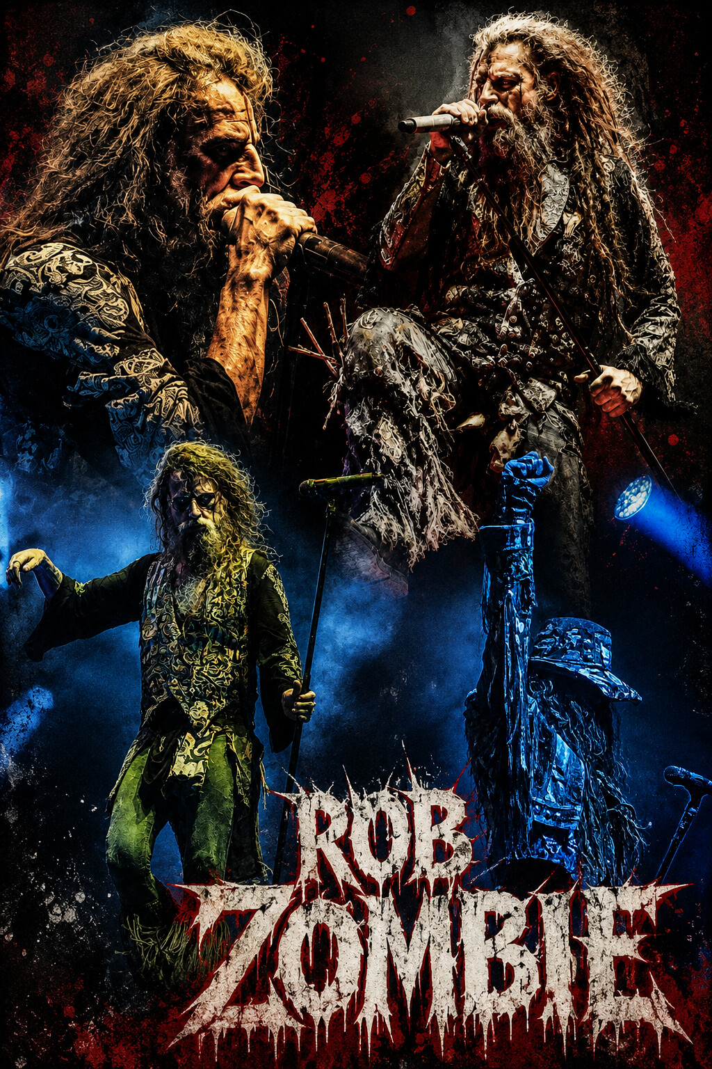 Rob Zombie live at Darien Lake Amphitheater - concert collage 3