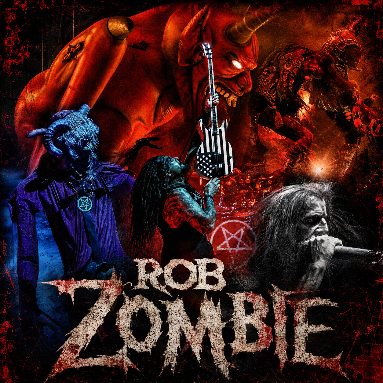 Rob Zombie live at Darien Lake Amphitheater - concert collage 4